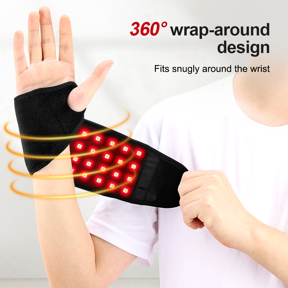 660nm 850nm LED Infrared Heati - Wrist Wrap Support avaliação e preço