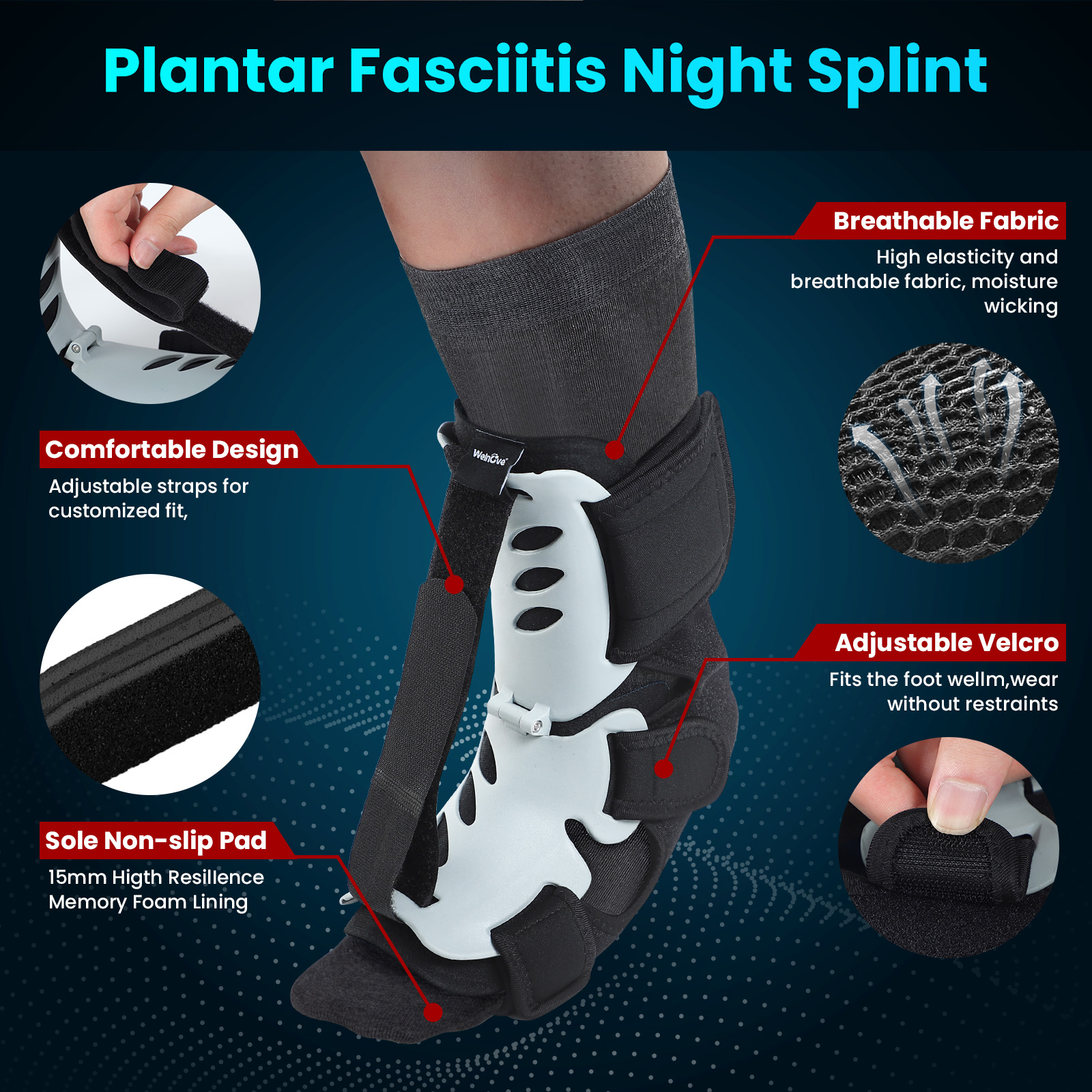 1Pcs Adjustable Ankle Brace Pl - Ankle Mobility Band avaliação e preço