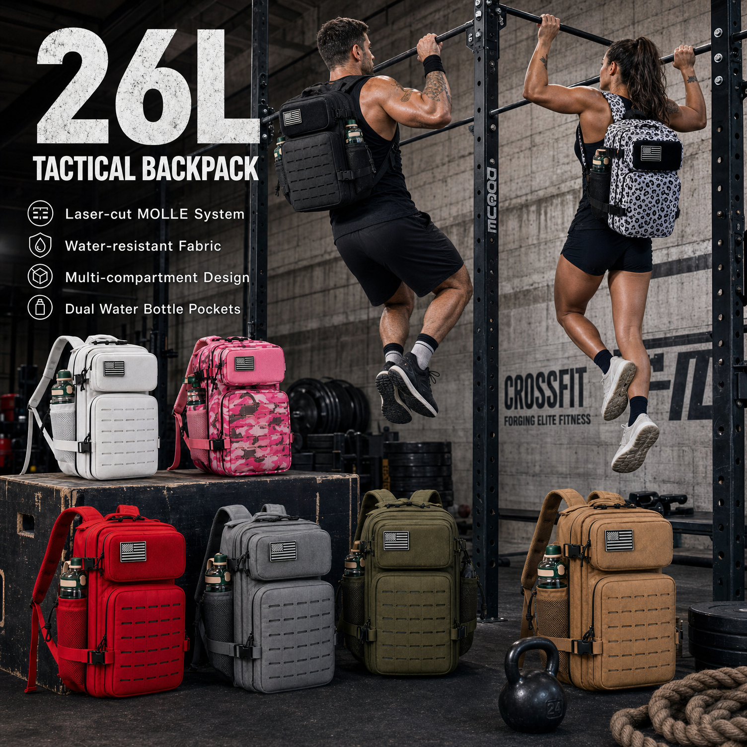 26L Gym Backpack for Men with  - Gear For Crossfit avaliação e preço