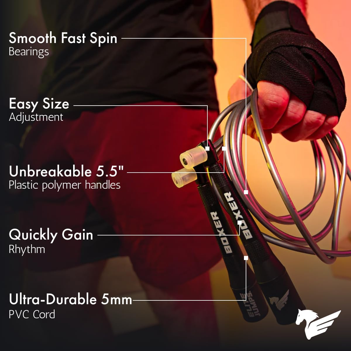 Jump Rope for Boxing Workout,  - Skipping Rope Pvc avaliação e preço