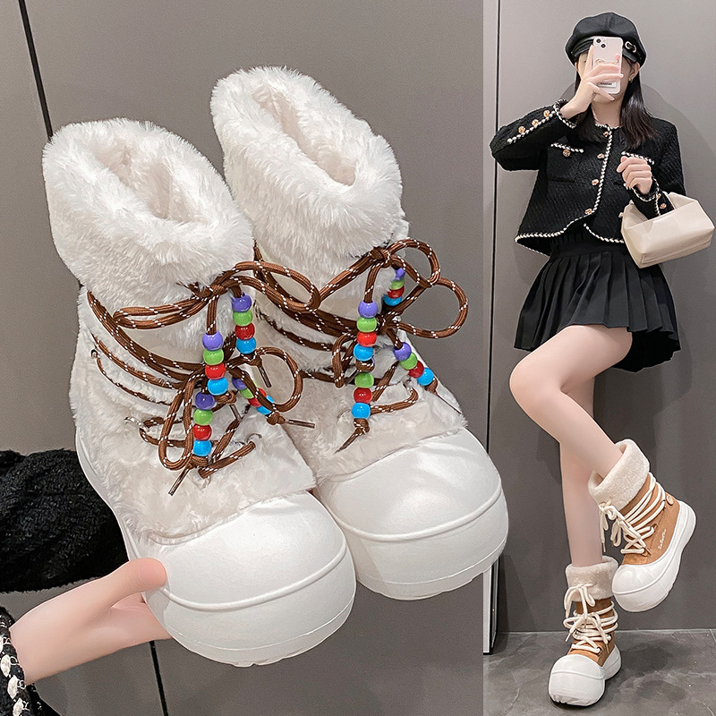 Winter Snow Boots for Women Pl - Crossfit Youtube avaliação e preço