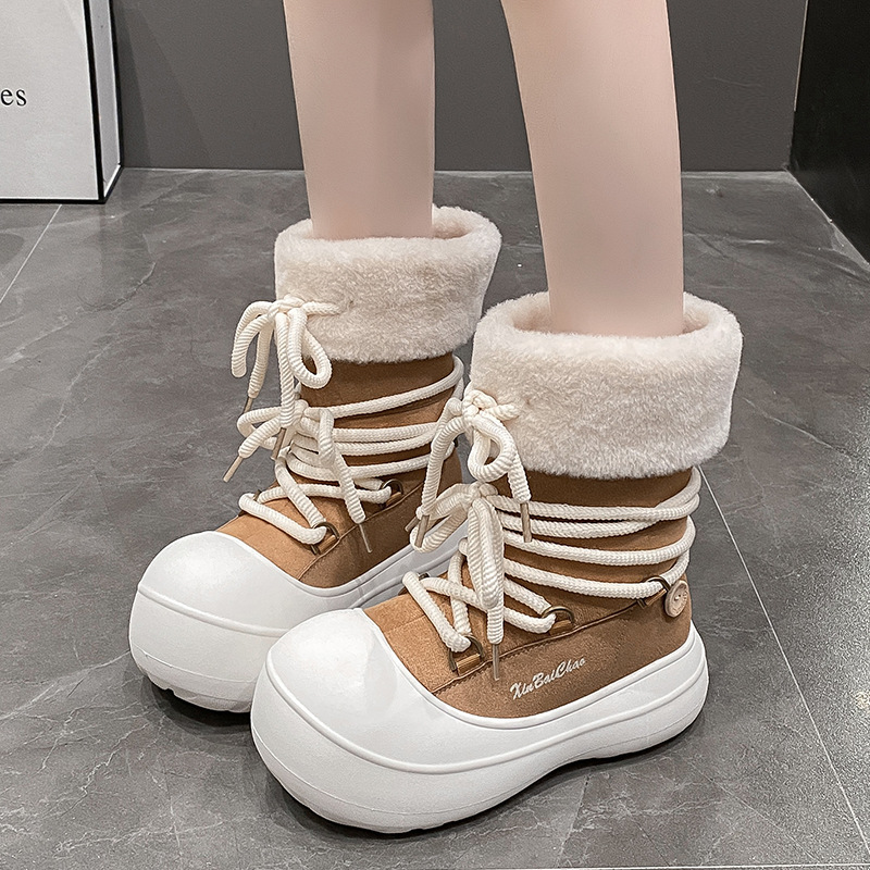 Winter Snow Boots for Women Pl - Crossfit Youtube avaliação e preço
