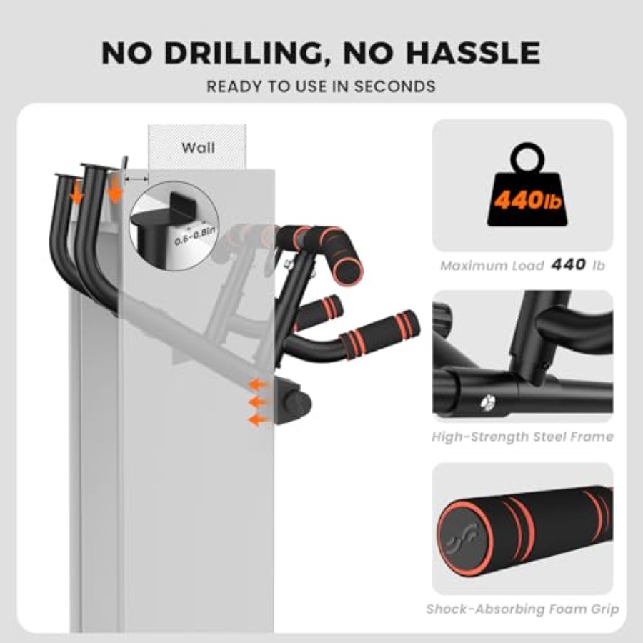 Doorway pull-up bar for home g - Pull Up Bar Grip avaliação e preço